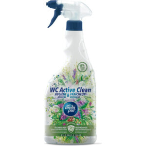 Ambi Pur WC Activ Wild Sage Cedar Spray 750ml - środek do czyszczenia toalet z zapachem dzikiej szałwii i cedru.