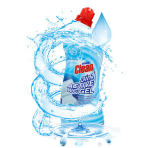 At Home Clean 3in1 Active WC Gel 750ml - Żel do czyszczenia toalet, skuteczna formuła 3w1.