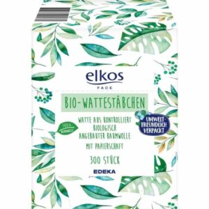 Ekologiczne patyczki do uszu Elkos Bio, opakowanie 300 szt. - higieniczne i ekologiczne rozwiązanie.