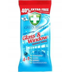 Chusteczki nawilżane do okien Green Shield Glass & Window - zestaw 50/70szt.