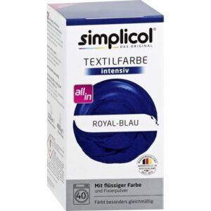 Simplicol Royal Blau - intensywny barwnik do tkanin, idealny do ubrań i tkanin.