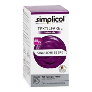 Barwnik do tkanin Simplicol Sinnliche Beere - intensywny kolor dla ubrań.