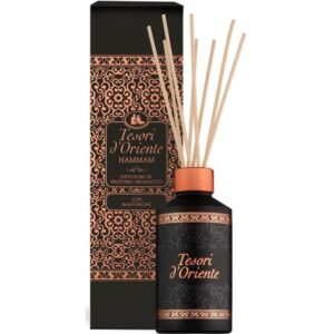 Tesori d'Oriente Bastoncini Hammam 200ml - Odświeżacz powietrza w patyczkach, egzotyczny zapach hamamu.