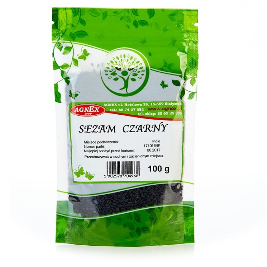 Sezam Czarny 100g - Naturalne nasiona bogate w składniki odżywcze. Idealne do urozmaicenia zdrowej diety.