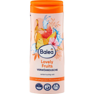 Balea Pflegedusche Lovely Fruits 300ml - Kremowy żel pod prysznic z letnim koktajlem brzoskwini, grejpfruta i ananasa.