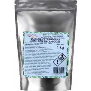 Boraks Czteroboran Sodu 1kg - Skuteczny środek do prania i czyszczenia, usuwający plamy.