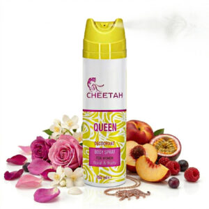 Dezodorant damski Cheetah Queen 150ml - zapach kwiatowo-owocowy floral & fruity.