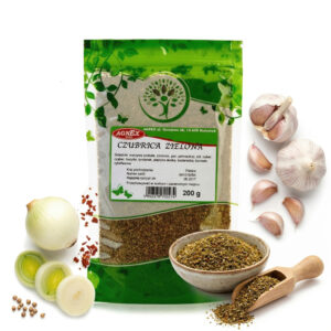 Czubrica Zielona 200g - Aromatyczna mieszanka przypraw i ziół do gotowania.