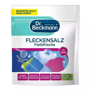 Dr. Beckmann Fleckensalz Farbfrische 400g - Skuteczny odplamiacz do tkanin, usuwa ponad 100 różnych plam.