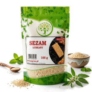 Sezam Łuskany 100g - Wartościowy dodatek do diety, bogactwo smaku i składników odżywczych.