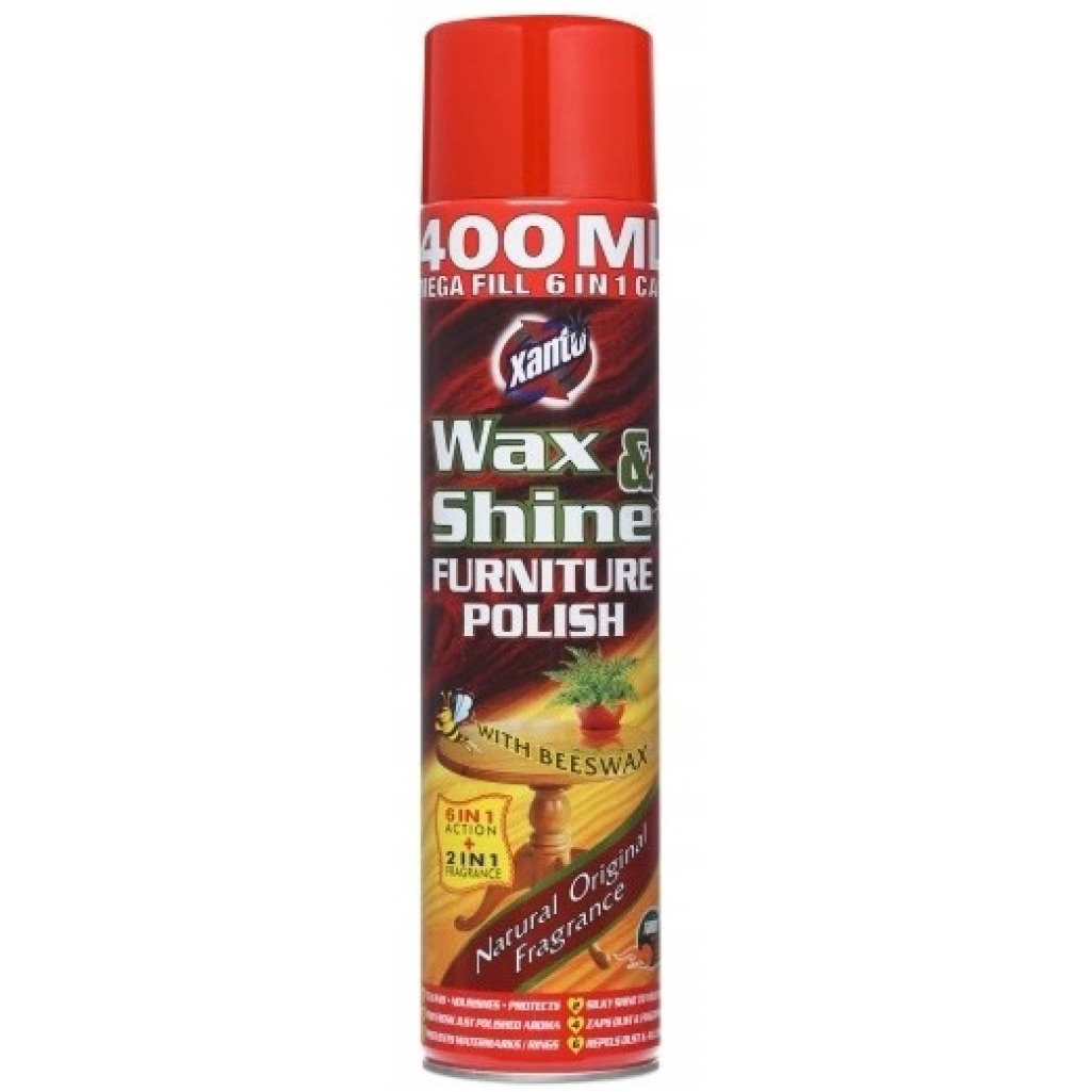Xanto Wax & Shine Furniture Natural 400ml - środek do polerowania mebli drewnianych.