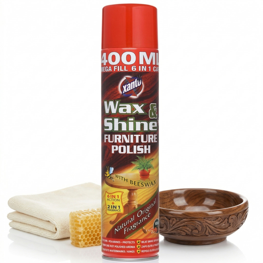 Xanto Wax & Shine Furniture Natural 400ml - środek do polerowania mebli drewnianych.