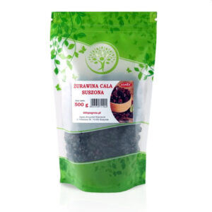 Suszone owoce żurawina 500g - naturalna przekąska, bogactwo smaku i wartości odżywczych.