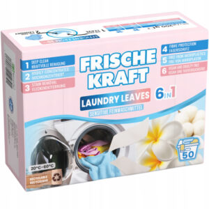 Frische Kraft 6w1 Sensitive 50szt (listki piorące do delikatnych tkanin) – zdjęcie produktu