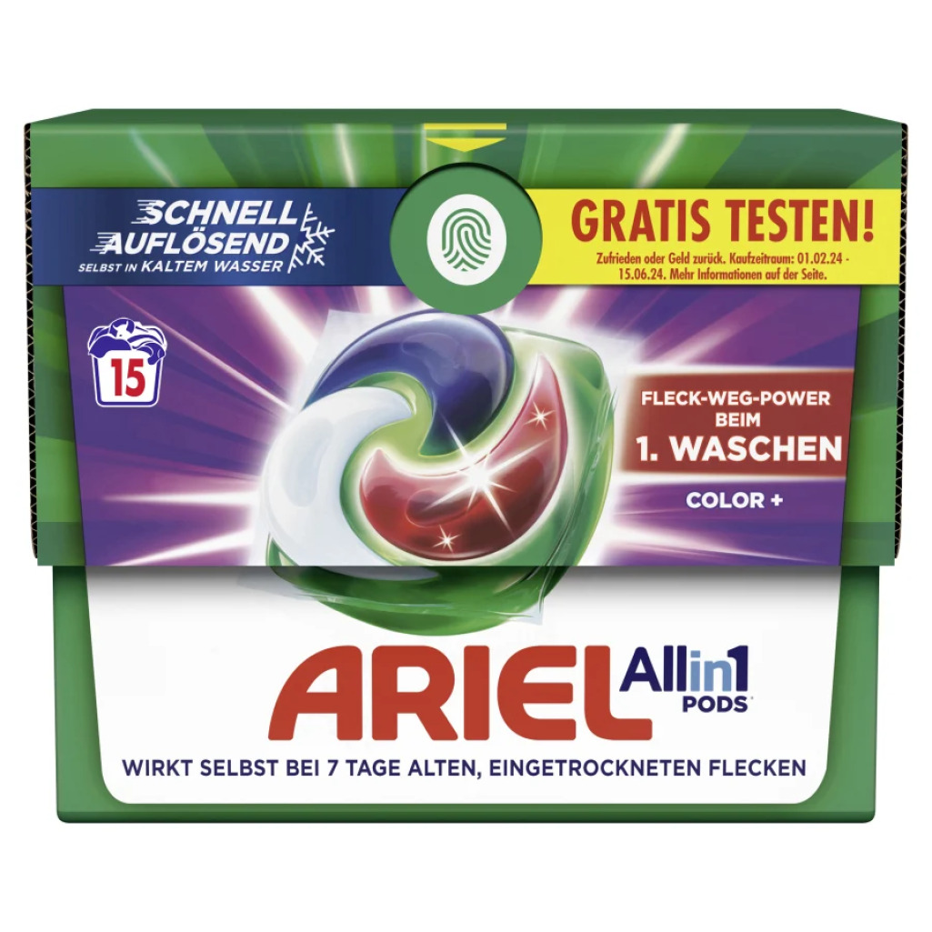 Ariel All in 1 Pods Color+ 306g (kapsułki do prania kolorów) – zdjęcie produktu