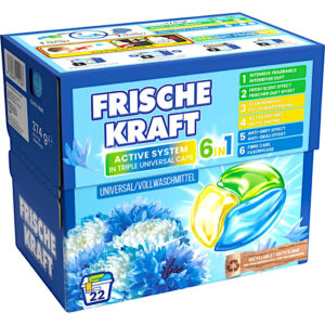 Frische Kraft Active System 6in1 Universall 22szt. (kapsułki do prania białych i kolorowych tkanin) – zdjęcie produktu