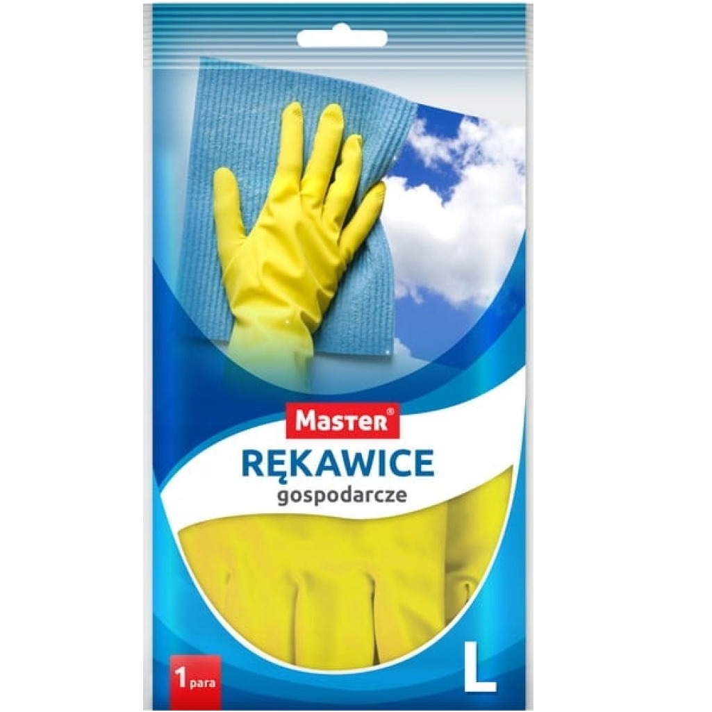 Master Rękawice Gospodarcze Gumowe Żółte rozm. L – zdjęcie produktu